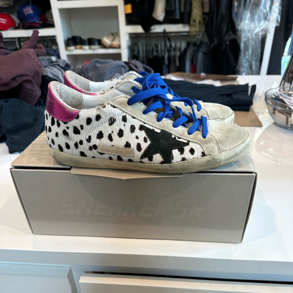 Golden goose, star patch, lace up sneaker